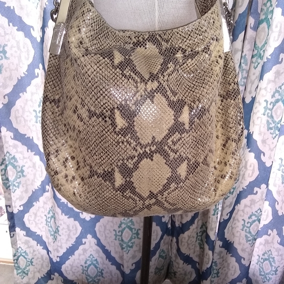 Michael Kors Python Shoulder Bag, - Picture 3 of 5